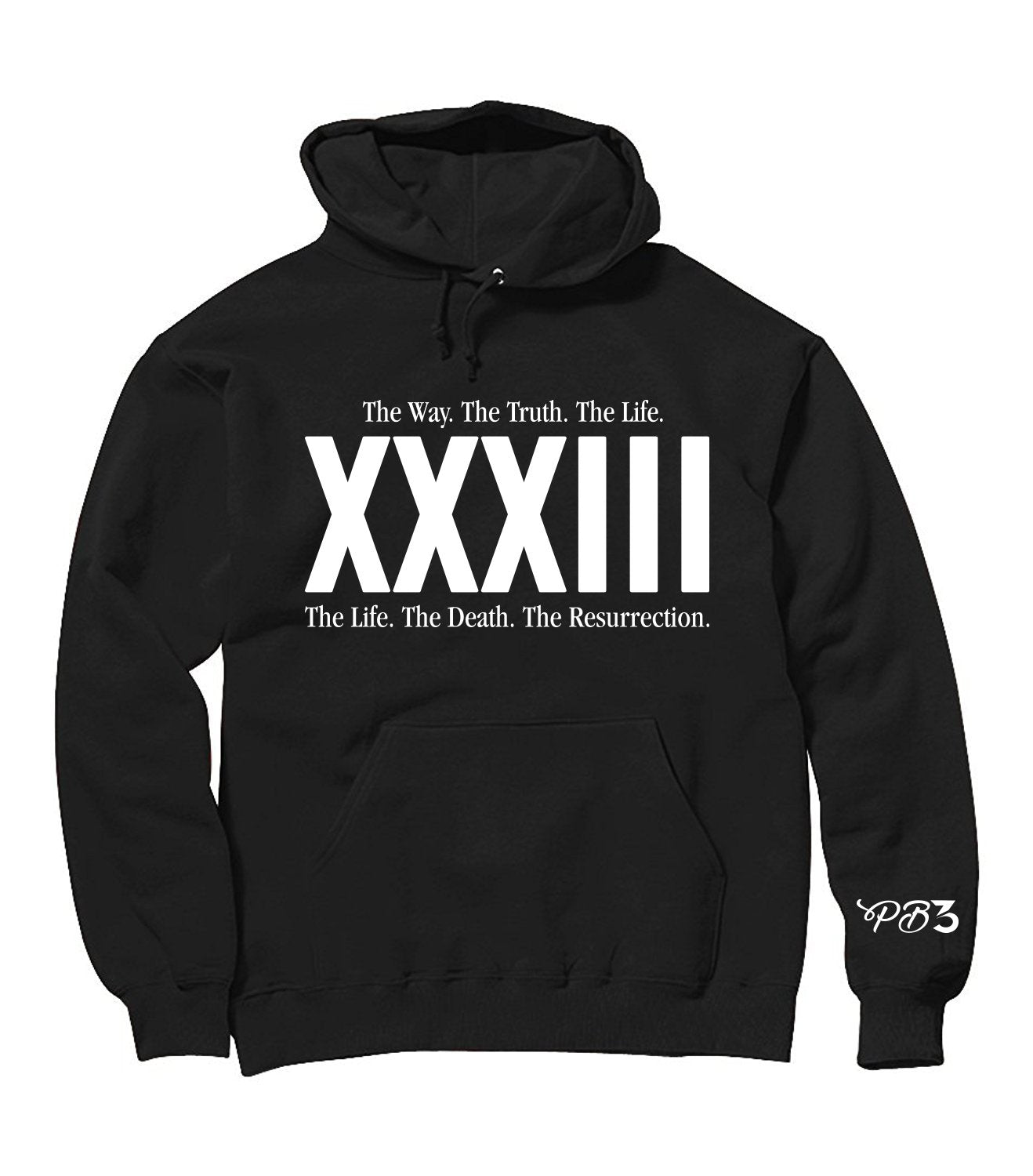 XXXIII "33" Black Adult Hoodie