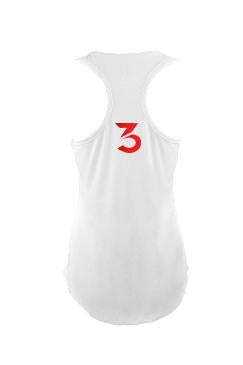 "If You Have A Beat You Have A Promise" Ladies' Colorblock Racerback B/W Tank